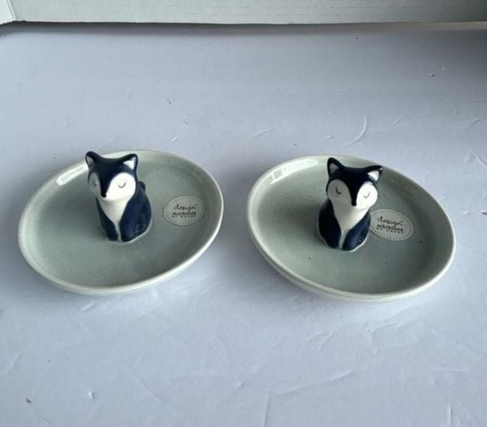 Design Maisons du Monde Ceramic Fox Ring Trays set of 2